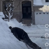 加拿大华人遇暴雪患“铲后抑郁”：市区内堆三四米高，难的是挖雪认车