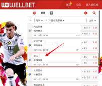 【WELLBET吉祥坊】中超 浙江vs上海海港(上海海港-0.5)